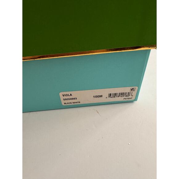 Kate spade Viola Black Patent Leather White Bow Pumps size 10 NIB - Picture 11 of 13